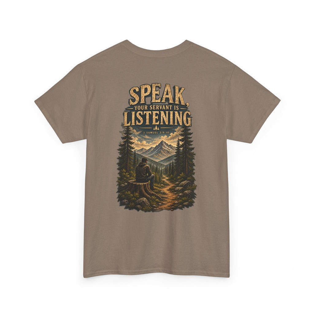 Graphic Tee — Speak Black Front Logo