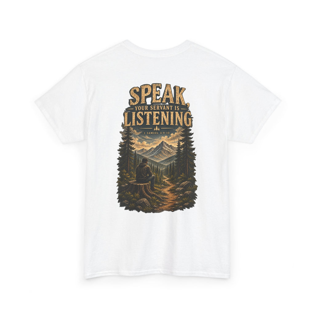 Graphic Tee — Speak Black Front Logo