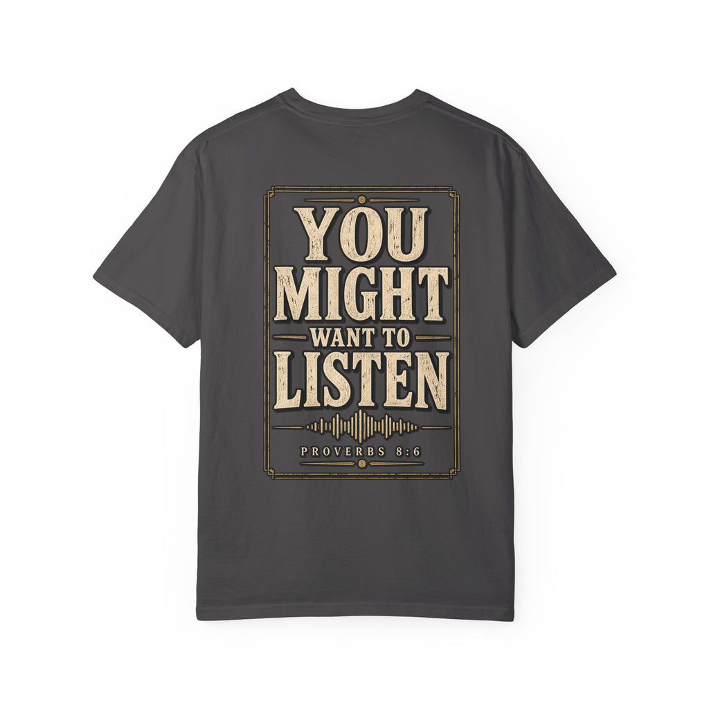 Garment Dyed T-shirt - Listen