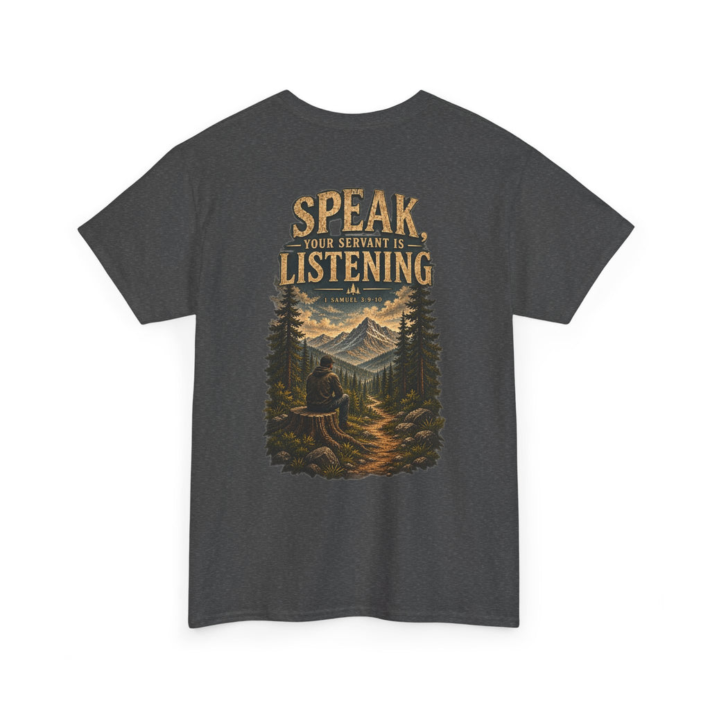 Graphic Tee — Speak Black Front Logo