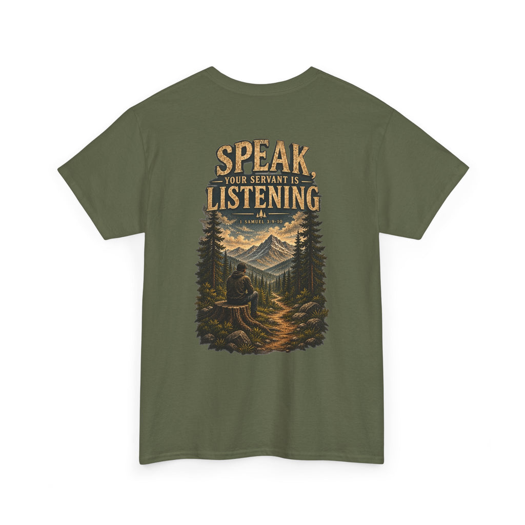 Graphic Tee — Speak Black Front Logo