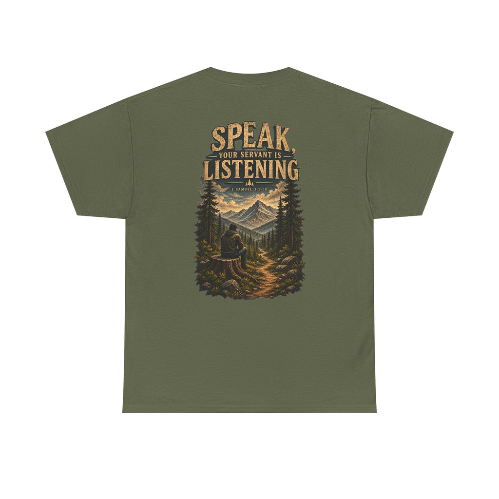 Graphic Tee — Speak Black Front Logo