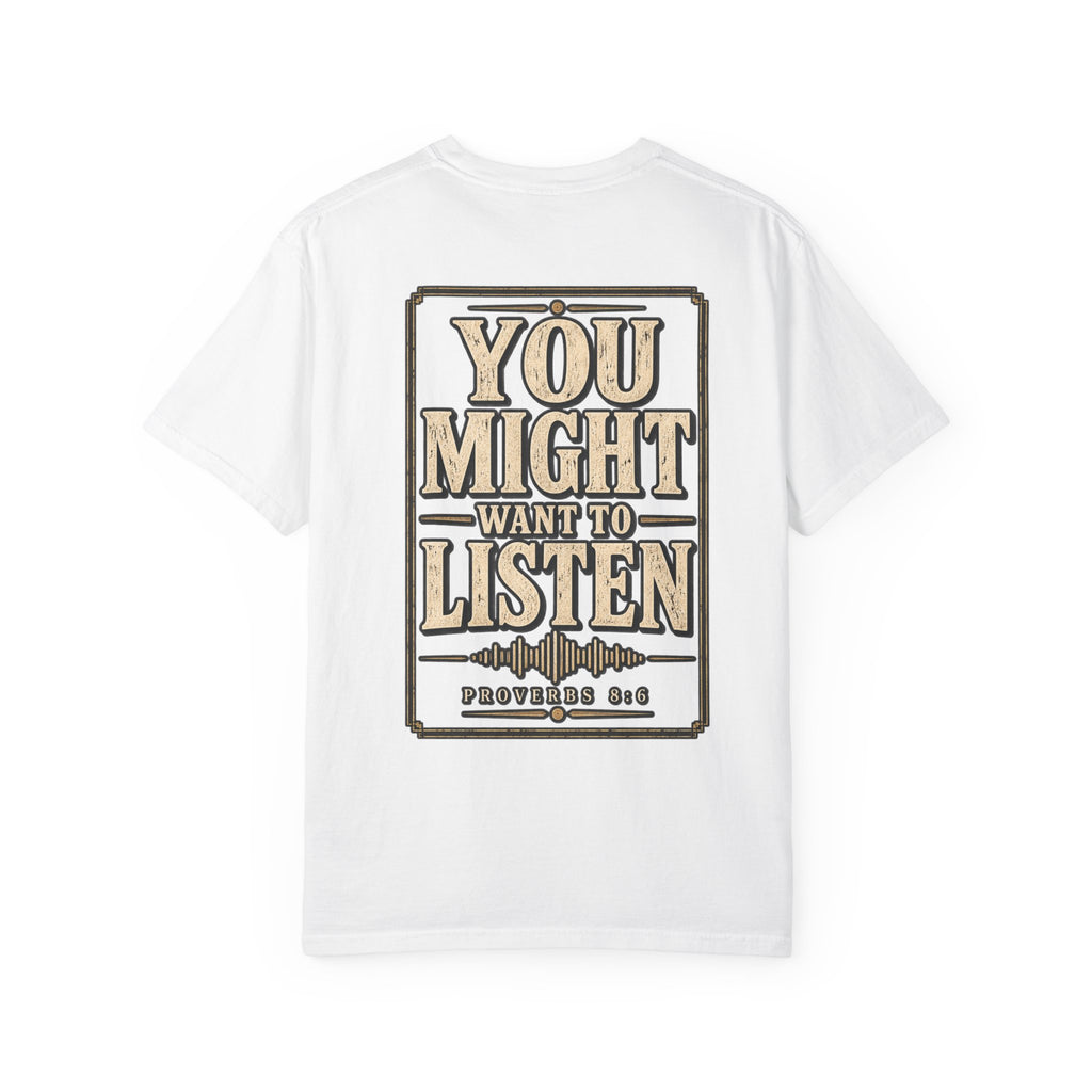 Garment Dyed T-shirt - Listen