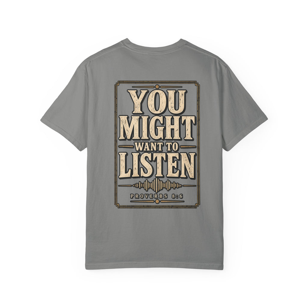 Garment Dyed T-shirt - Listen